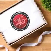 Elegant 36th Rose Wedding Anniversary Celebration Classic Round Sticker