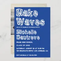 Cool Typography Graduation Party Photo Invitation