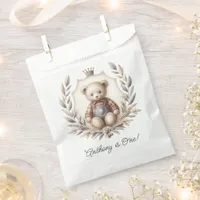 Classic Preppy Teddy Bear First Birthday Favor Bag