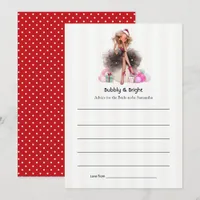 Bubbly & Bright Christmas Bachelorette Bride Advice Card