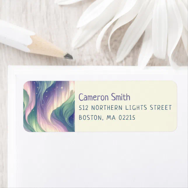 Celestial Kids Northern Lights Return Address  Label