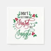 dont get your tinsel in a tangle Christmas Napkins