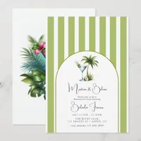 Martinis & Bikinis Tropical Bachelorette Party Invitation