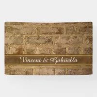 Industrial Chic Bricks Wedding Banner
