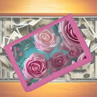 Gorgeous rose pattern in vintage look   trifold wallet