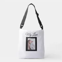 Personalized white and black baby photo Tote Bag