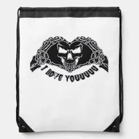 Skeleton Hands Skull Halloween Backgrounds Texture Drawstring Bag