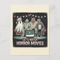  Christmas Retro Horror Movies Friends Postcard