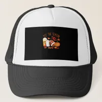 Tis The Season Football Pumpkin Thanksgiving Athle Trucker Hat