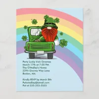 Party Lucky Irish Gnomes St Patricks Day Invite Flyer