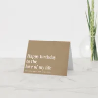 Kraft Love of My Life Funny Husband Birthday Card