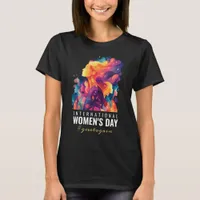 Colorful Faces Abstract Women's Day | IWD T-Shirt