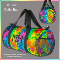 [Atomic Tie-Dye] Fractal Peace Sign Monogram  Duffle Bag