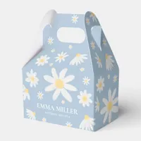 Daisy Flower Dusty Blue  Favor Boxes