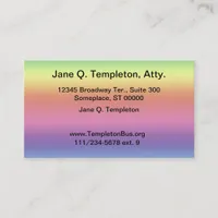 Bus. Card - Rainbow background
