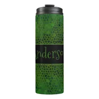 Personalized Green Dinosaur Hide Thermal Tumbler