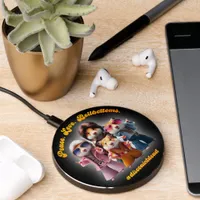 Funny Peace. Love. Bellbottoms. Hamster Supergroup Wireless Charger