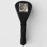 World's Best Cat Mom Paw Prints Pet Photo Black Golf Head Cover