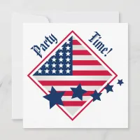 Retro Stars & Stripes 4th of July Party Invitation