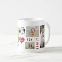 Custom Photo Collage Love Joy Family Coffee Mug