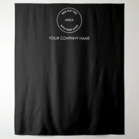 Custom Company Logo Black Event Photo Backdrop