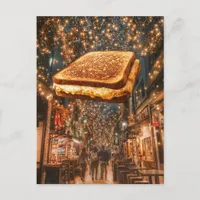 Surreal Floating Grilled Cheese Sandwich Postcard