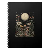 Cottagecore Moon Mushroom Moonphase Goblincore Notebook