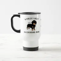 World's Best Dachshund Mom Personalized Dog Name Travel Mug