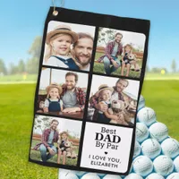 Best DAD By Par - Personalized 5 Photo Collage Golf Towel