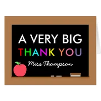 Giant Thank You Teacher personalized add photo Card