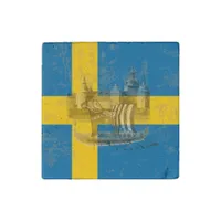 Flag and Symbols of Sweden ID159 Stone Magnet