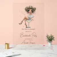 This Wife is a Showgirl Bachelorette Party Welcome Acrylic Sign
