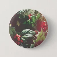 Christmas Catctus Pinback Button