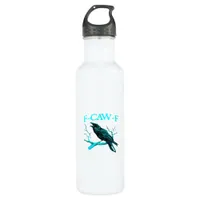 Crow F-Caw-F Funny Bird Retro Stainless Steel Water Bottle