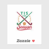 Field Hockey Christmas Tis The Season Player Holid Sticker