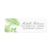 Watercolor Greenery Label
