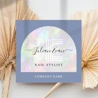 Elegant Holographic Arch Square Business Card