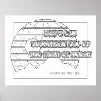 Cherokee Proverb Coloring Poster