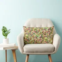 Paint Splatter Autumn Color Leaves Abstract Lumbar Pillow