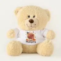 Happy Thanksgiving Typography Teddy Bear