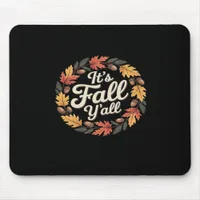 It’s Fall Y’all Halloween Bats Pumpkin Trendy Mouse Pad
