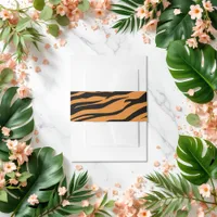 Tiger Stripe Jungle Safari Birthday Invitation Belly Band