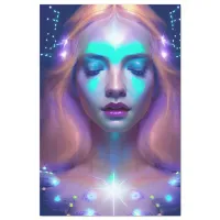 Glowing Goddess of Light Digital Fantasy Art 005 Tissue Paper