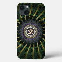 Green Gold Aum Swirl New Age  iPhone 13 Case