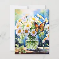 Keeping in Touch  | Vase of Daisies Postcard