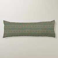 Southwestern Copper Teal Geometric Print Body Pillow