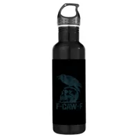 Crow F-Caw-F Retro Crow Lover Funny Stainless Steel Water Bottle
