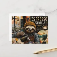 Coffee Sloth  Postcard