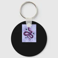 Whimsigoth Snake Spiders Flowers Keychain