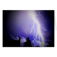 Lightning Among a Dark Sky Greeting Card
